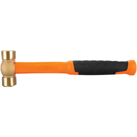 Pro Grade Solid Brass Hammer 16 Oz No Spark No Magnetic For Delicate Metal Surfaces 11 Inch Handle High Visibility Shaft