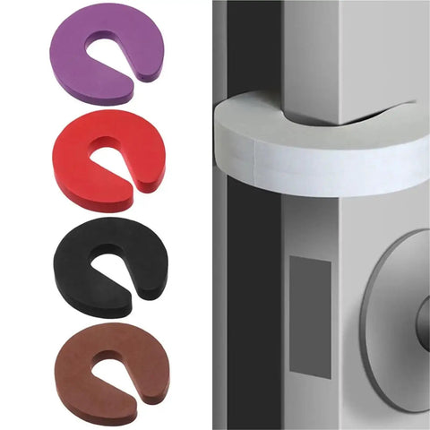 C Shape Baby Safety Locks Set For Cabinets And Doors Childproof Latches with tool free snap install on door corner, 24 pack colors