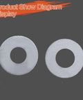 Two metallic washers from Drive Shaft Retaining Bolt Set With Washers M12x16 And M10x16 Replacement For Propshaft Driveline Direct Fit