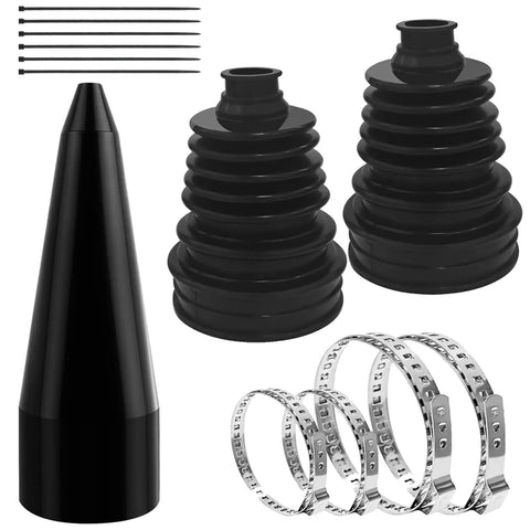 DIY Silicone CV Boot Repair Kit With Expander Tool And 4 Stainless Steel Clamps, includes boots, tool, clamps, and ties