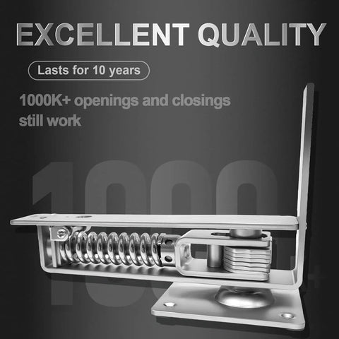 Excellent quality, dual action spring hinges for wood doors with self closing and stop, ancient bronze finish, supports 100 lbs.
