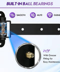 Heavy Duty Gate Hinges For Gates Up To 900 Lbs, 13 Inch Bolt Weld Mount, Matte Black Finish With Built In Ball Bearings And Grease Fitting For Smooth, Quiet Operation On Large Wooden, Metal Farm And Industrial Fencing Gates. close-up of matte black 13-inch gate hinge with grease fitting and ball bearings