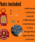 Hands-On Soldering Nightlight Lantern Kit For Beginners And Adults Build Real Electronics With A PCB Transistor Resistor LED Potentiometer And Battery Switch Perfect For STEM Camps Classes And DIY Projects At Home. includes PCB, LED, resistor, switch, and battery holder