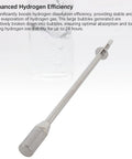 Dissolving Rod For Inhalation Machines, stainless steel hydrogen rich water aeration head on white background