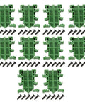 Ten Pack DIN Rail PCB Mounting Brackets For 35mm C45 Rails Green Clips For DIY Electrical Projects Durable Holder Carrier Mounting Clips Easy Snap In Includes Ten Sets For Secure PCB Mounting
