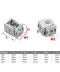 Ball Bearing Door Hinge With Silent Pivot Built To Last Heavy Duty Aluminum Connector For 20 30 40 45 Series Aluminum Extrusion Profiles And 28 4040 Size Ideal For Indoor And Outdoor Residential And Commercial Use, dimension chart