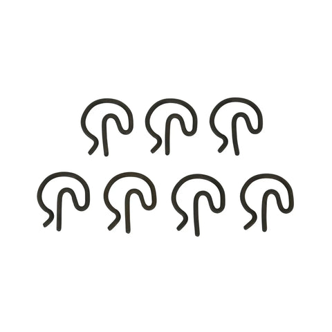 Steel Bushing Pit Pack For Shifters Delivers Tough Steel Or Nylon Bushings To Beef Up Shifts And Longevity And Handle Street Vibration And Tough Track Conditions For Master Shift 3 Speed Competition Plus 4 Speed And V Gate. Set of 7 black spring clips