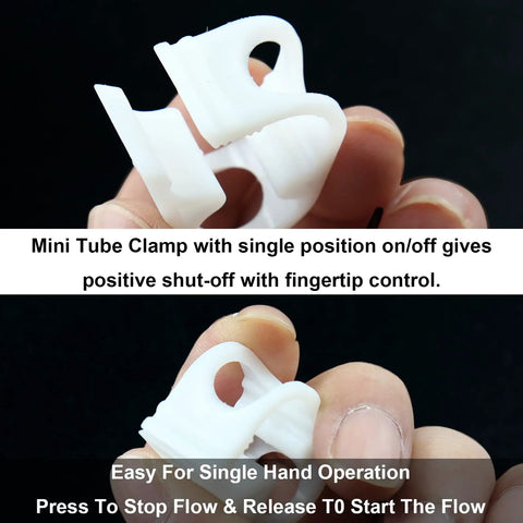 Five Pack Adjustable Plastic Tubing Clamps For 3 To 6 mm Hoses One Eighth To One Quarter Inch Clamp Flow Control Clips