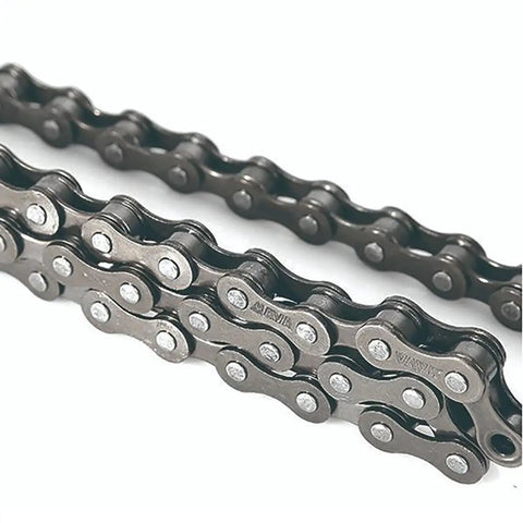 Six Seven Eight Speed Bike Chain For Road Mountain And BMX Riders Half By Three Thirty Second Inch 116 Links close-up view