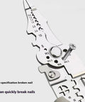 Close-up of All In One Electric Wire Stripper Tool with ergonomic non-slip handle, showcasing cutting and crimping functions.