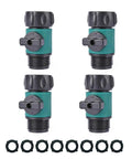 No Leak Garden Hose Shut Off Valves Set 12 Pack With Rubber Gaskets And 4 Ball Valves, Easy Quarter Turn Water Control, Standard 3/4 Inch Thread Hose Connectors For Sprinklers And Soaker Hoses, Quick Durable Gasket Seals, 4 valves and gaskets