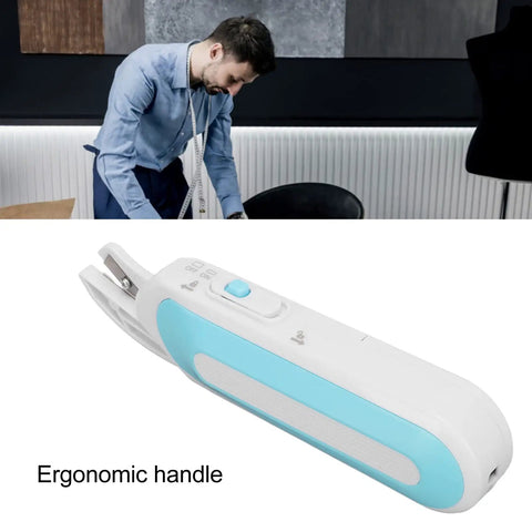 Cordless Electric Scissors For Fabric And Craft Cutting With Ergonomic Grip And Battery Powered Shears Built For Heavy Duty Sewing Tasks And Easy Cardboard Snipping With No Sweat Cuts showing ergonomic handle design.