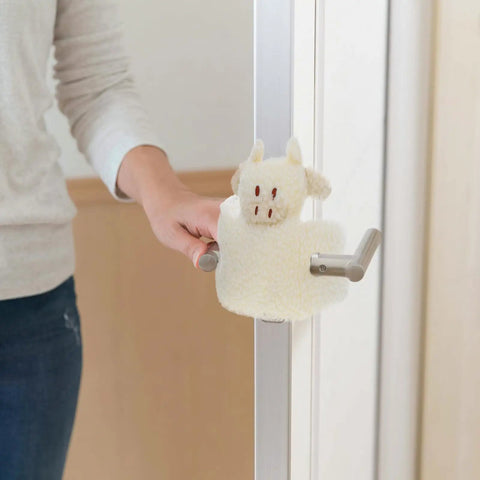 Person using Cotton Door Stopper With Anti Collision And Noise Reduction For Home Decor Pinch Guard Kid Safe Pet Friendly Door Blocker