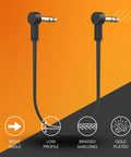 Ultra Thin Quarter Inch Stereo TRS Patch Cables Eighteen Inch Right Angle Low Profile Gold Plated Braided Shielding