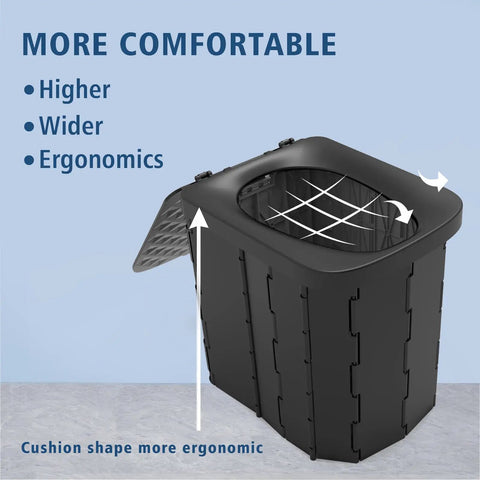 Dope Quality And Rock Solid XL Portable Folding Camping Toilet That Handles Four Hundred Pounds Better Than Any Other Gear Perfect For Adults And Kids Seeking Zero Fuss Tailgate Ready Outdoor Comfort Wherever You Roam