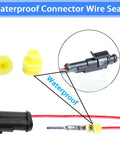 Premium Weather Pack Connectors Kit With 800 Waterproof Pin Seals And Dustproof Cavity Plugs For Heavy Duty Automotive Wiring Applications, yellow silicone seals on connector wire