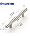 Dimensions of 60 Pack 5 Inch Brushed Nickel Cabinet Pulls For Kitchen Drawers And Cabinets Stainless Steel Cupboard Handles