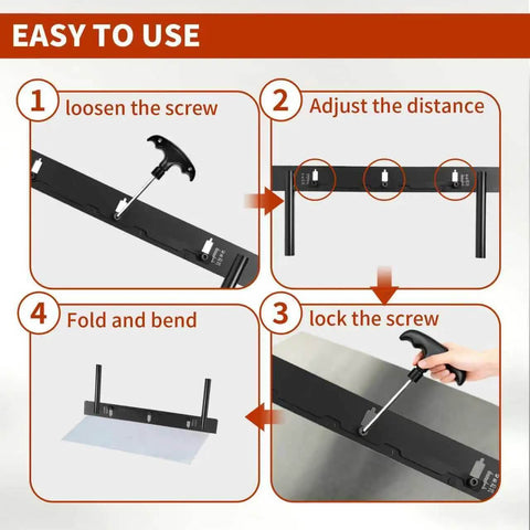 Instruction guide for Folding Metal Bender Tool For Sheet Metal And HVAC Ducts 15 Inch Hand Tool usage