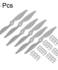 Six Pack 7x5 Inch RC Propellers With 2 Vane Blades Gray Includes Adapter Rings For RC Airplane Replacement Propeller Set