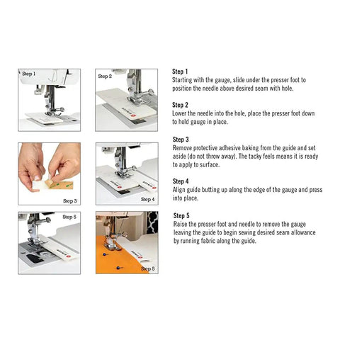 Stitch Gauge And Guide For Sewing Enthusiasts, Seam Measuring Tool For Machine Sewing, Pre Drilled Holes, Step-by-step instructions