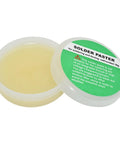 Open container of Pro Grade Soldering Paste And Cream For Electronics Repairs PCB And LED Soldering Easy To Use Welding Cream.