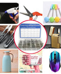 Compression Spring Assortment Kit, stainless steel springs, 420 pieces in 24 sizes, blue-labeled case.