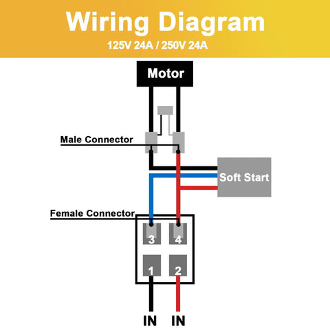 Wiring diagram for Kickstart Your Rig With Heavy Duty Smooth 24 Amp Soft Start Relay Module Pre Wired Harness.