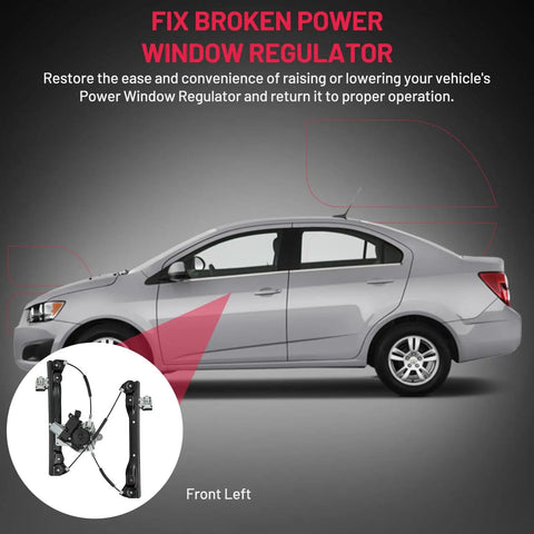 Power Window Regulator With Motor Front Left Driver Side For Chevy Cruze 2010 2011 2012 2013 2014 2015 And Cruze Limited 2016