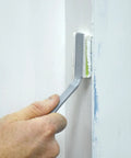 Using Emulsion Paint Pad Kit 9 Piece Set For Walls And Ceilings With Extension Poles for corner painting detail.