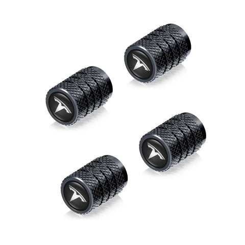 Tesla Model 3 S X Y Tire Valve Stem Caps Aluminum Alloy Leakproof And Corrosion Resistant Black