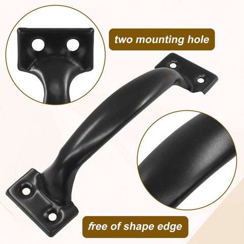 5 Inch Black Vintage Cabinet Handles Bow Pulls For Dresser Cabinet Cupboard And Suitcase Pack Of 4 Solid Cast Iron Core