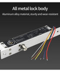 Built Different Heavy Duty Electric Magnetic Deadbolt Lock With Normally Closed Electromagnetic Design. All metal aluminum body.
