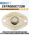 Furnace Limit Switch L195 40F Direct Replacement with metal casing, product introduction image