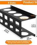 Welding Electrode Storage Wall Mount Organizer With Four Tube Rod Rack showing size and dimensions.