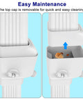 Universal Gutter Downspout Diverter With Built In Filter Screen White Fits 2x3 And Oversize 3x4 Downspouts Reversible Spout For Left Or Right Install Easy No Fuss Setup, removable top cap
