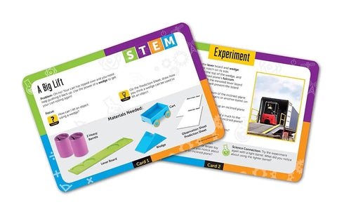Dive Into The Nitty Gritty Of Force And Motion With These Legit Simple Machines Activity Set Featuring Levers Pulleys And Screws For Hands On Problem Solving That Builds Real Engineering Smarts For Kids - STEM activity cards for levers and wedges.