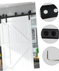 Flat Track Brackets And Mending Plates For Barn Door Track Connector Set Heavy Duty Metal Joint Plates With Hex Fixing Holes