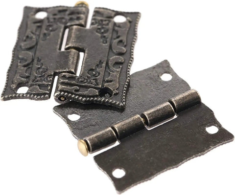 Old School Bronze Cabinet Hinges Set Of Four Antique Style Butt Hinges For Jewelry Boxes And Wooden Boxes 26x23mm