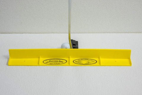 T3 Golf Putting Training Aid For A Consistent Stroke Lower Your Score Pro Level Practice in golden yellow indoors