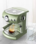Retro Green Coffee Machine For Home And Small Biz Cafes Semi Automatic And Fully Automatic Espresso Pump With Strong Steam