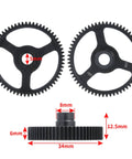 Hardened Machined 45 Steel 48P Spur Gear And 62T Main Gear For Traxxas One Tenth Bronco 4 Tec 2.0 Upgrade Parts