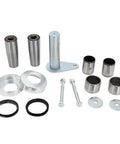 Heavy Duty 1.25 Inch Tapered Pivot Pin Bushing Rebuild Kit For Skid Steer Loaders with bushings, pins, and seals displayed