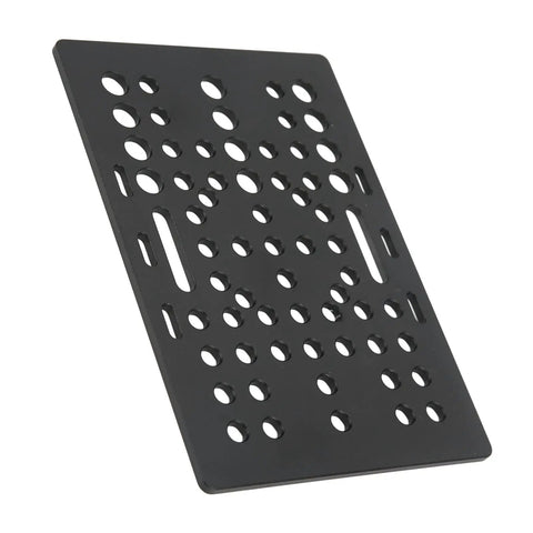 Gantry Plate Aluminum Linear Rail Kit 20mm To 80mm Universal with black anodized finish, shown at an angle