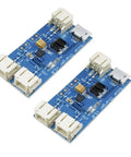 Hella Compact Two Pack Mini Solar Lipo Charger Board Featuring Cn3065 Lithium Battery Management Chip With Micro Usb Hookup for DIY power gear.