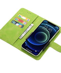 Premium Tough Case For Danew Trace TOne Plus Four HD Film Protectors Green-FG Fits 5.5 Inch displaying phone with card slots.