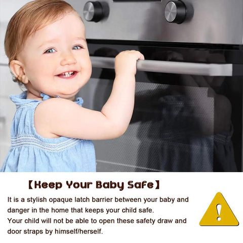 8 Pack Adjustable Strap Child Safety Cabinet Locks For Cupboards Drawers Closets Toilets Ovens And Fridges No Trapped Fingers Easy Install Kid Safe With Free 9 Extra Adhesive Pads
