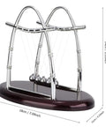 Pendulum Ball Desk Decor Set That Demonstrates Newton's Laws With Swinging Balls - Dope Balance Toy For Home And Office on stand
