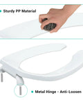 Heavy Duty Commercial Open Front Toilet Seat Built Tough For The Public Restroom Grind Elongated Shape with durable PP material.