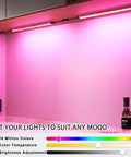 Under Cabinet LED Lighting Kit 12 Inch Dimmable RGB Multicolor Lights with WiFi Smart Control mounted under kitchen cabinet