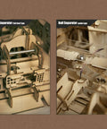 Close-up of 0.55 Inch Mechanical Marble Run Model And 3D Wooden Puzzle With Electric Motor, showing ball separators.